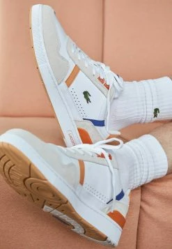 Lacoste Baskets Basses - White/orange -Lacoste Soldes Magasin e5750de7bcbf43bba43c3f5ab0702d98