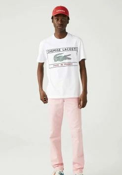 Lacoste HEREN - T-shirt Imprimé - Blanc