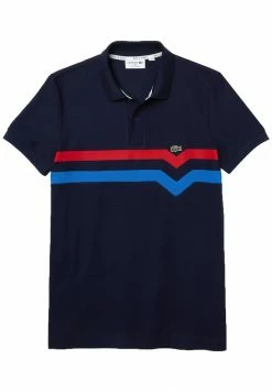 Lacoste SHORT SLEEVE - Polo - Bleu Marine/rouge/bleu