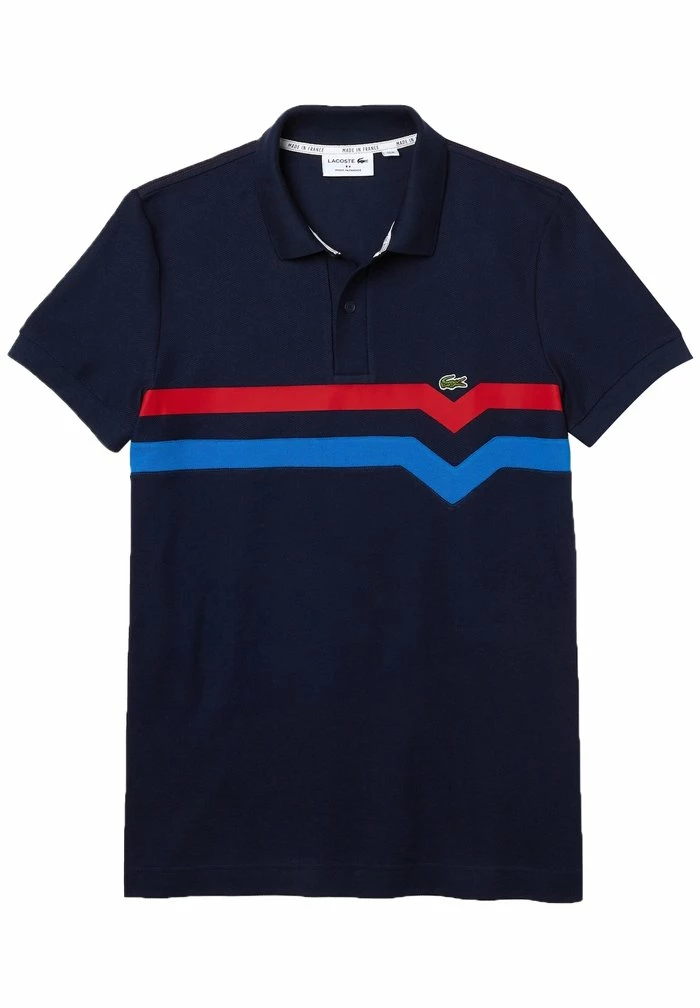 Lacoste SHORT SLEEVE - Polo - Bleu Marine/rouge/bleu 1 Lacoste SHORT SLEEVE - Polo - Bleu Marine/rouge/bleu