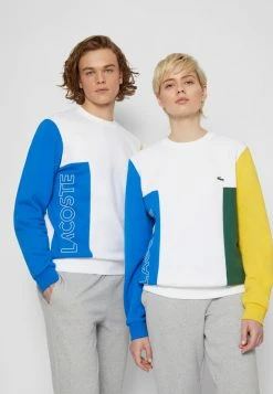 Lacoste UNISEX - Sweatshirt - White/blue Royal/broom/green -Lacoste Soldes Magasin e8f31cbadb5c463ea06adc2f9150bc99