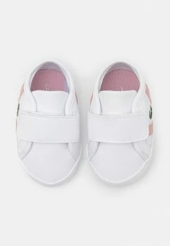 Lacoste SIDELINE CRIB - Chaussons Pour Bébé - White/light Pink -Lacoste Soldes Magasin ed37f03dc38c42b0a272f6a62c319edd