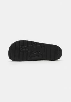 Lacoste CROCO - Sandales De Bain - Black/white -Lacoste Soldes Magasin f058504c02734ed1ab3e0511a52ea996