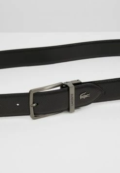 Lacoste REVERSIBLE CURVED STITCHED EDGES - Ceinture - Black -Lacoste Soldes Magasin f20c3b0707494e43b76231767eeb07ef