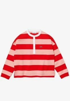 LACOSTE POLO ML - T-shirt à Manches Longues - Rouge Rose Jaune