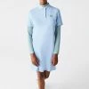 Lacoste Robe En Jersey - Bleu