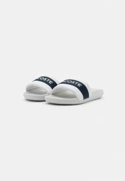 Lacoste CROCO SLIDE - Mules - White/navy -Lacoste Soldes Magasin f5f2e146ed52468db94392c2f8ddbd96
