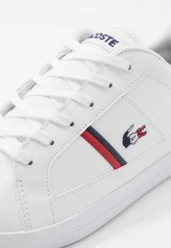 Lacoste EUROPA - Baskets Basses - White/navy/red -Lacoste Soldes Magasin f64197e7f48b4f6e9401fe3c0b720d2a