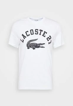 Lacoste T-shirt Imprimé - Blanc -Lacoste Soldes Magasin f915bc3287404f7da337dba2b2eec8b3