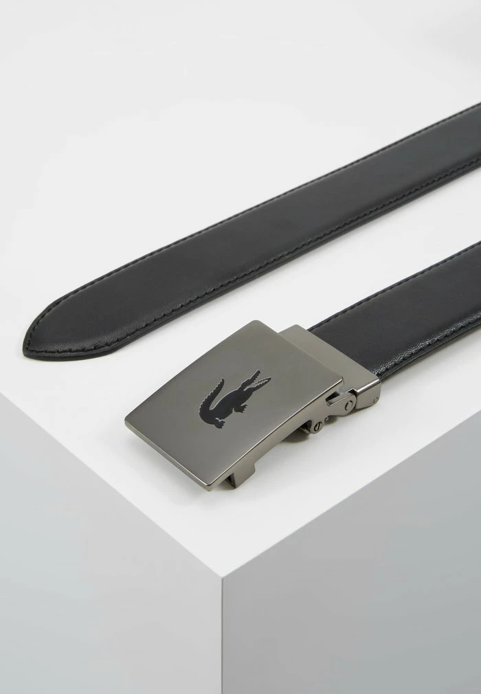 Lacoste CURVED STITCHED EDGES - Ceinture - Black 3 Lacoste CURVED STITCHED EDGES - Ceinture - Black – Image 3