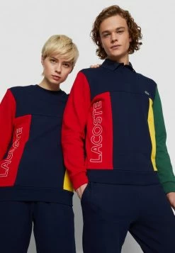 Lacoste UNISEX - Sweatshirt - Navy Blue/red Green Broom -Lacoste Soldes Magasin f9777f92a8354b71bca61c42d59f9858