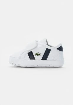 Lacoste SIDELINE CRIB CUB - Chaussons Pour Bébé - White/navy