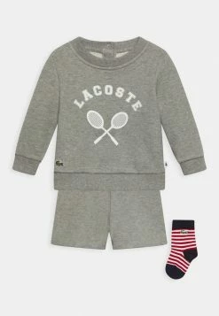 Lacoste UNISEX SET - Sweatshirt - Heather Wall Chine/white-infrared-navy Blue