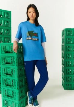 Lacoste MINECRAFT - T-shirt Imprimé - Bleu