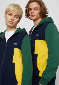Lacoste UNISEX - Sweat à Capuche Zippé - Navy Blue/red/green/broom -Lacoste Soldes Magasin ffd8741f144b49a5bd6214df451180fc